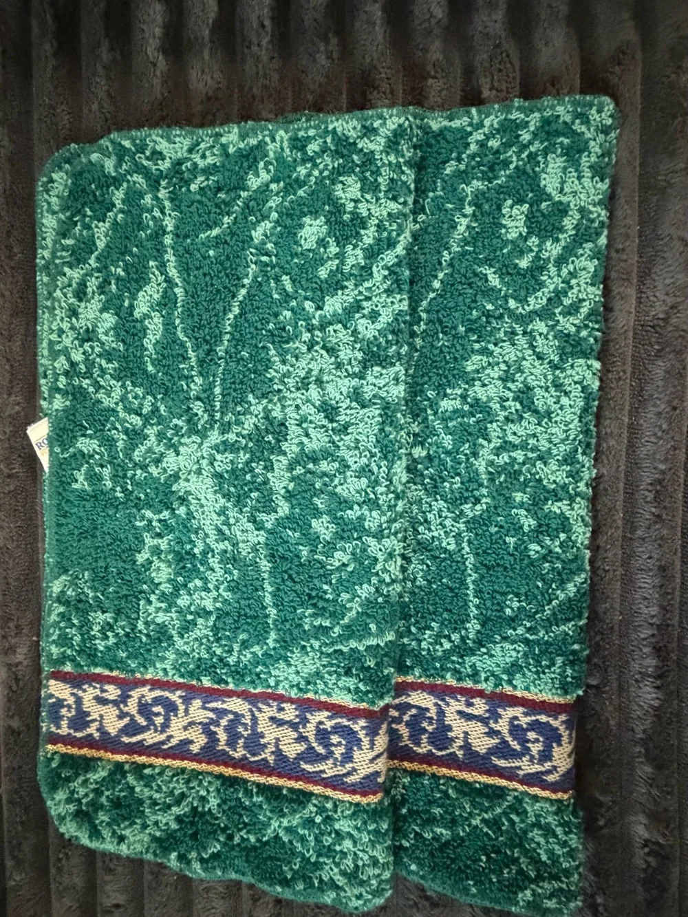 Royal Velvet Deep Teal Decorative Bath Towels - Royal Velvet